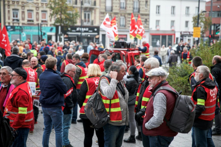 The leftist CGT and FO unions called for a nationwide strike Tuesday for higher salaries, and against government requisitions of oil installations