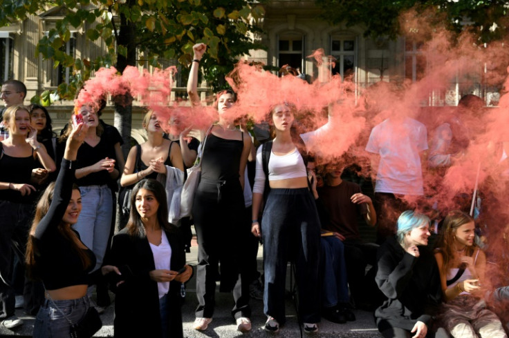 Students in Marseille protested against reforms to vocational education