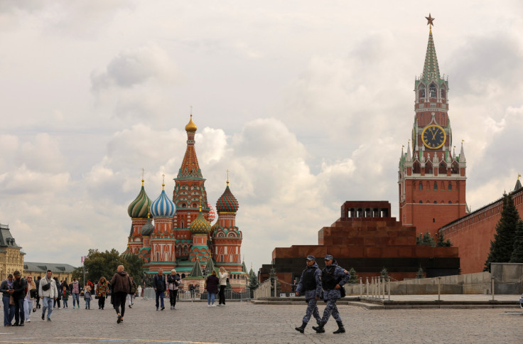 People walk in central Moscow