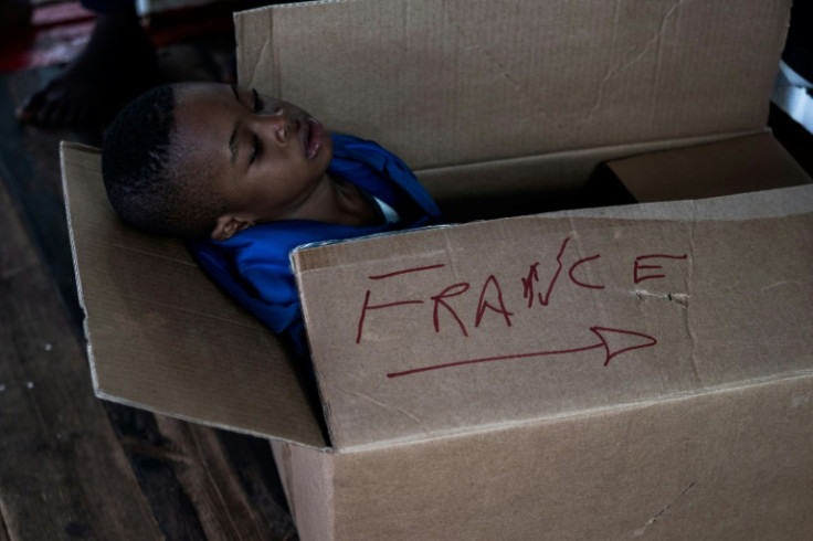 Some of the 230 migrants are to remain in France, with others to be taken to fellow EU states