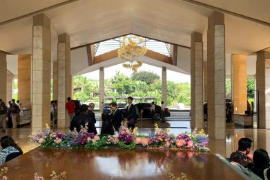 Interior of Mulia Hotel in Indonesia's resort island of Bali where U.S. President Joe Biden and Chinese President Xi Jinping set to meet in Nusa Dua