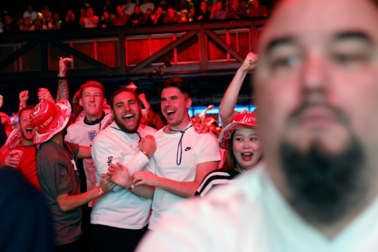 Many England fans watched the match on big screens at dedicated fanzones