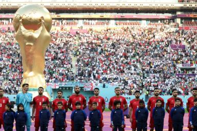 Iran's players did not sing their national anthem before the game
