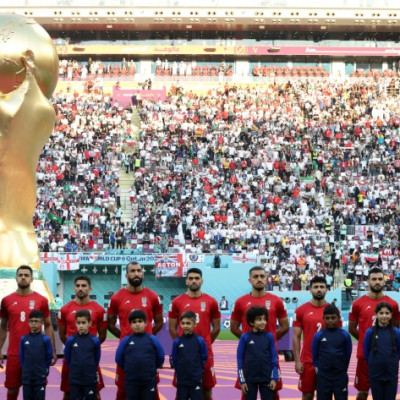 Iran's players did not sing their national anthem before the game