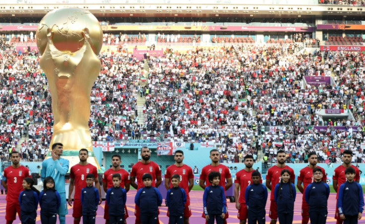 Iran's players did not sing their national anthem before the game