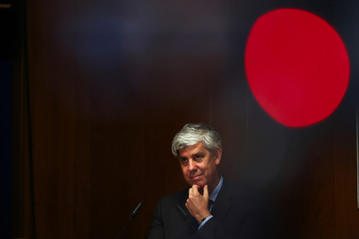 Governor of the Bank of Portugal and ECB governing council member Centeno attends a news conference, in Alenquer