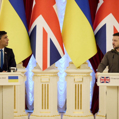 Ukraine's President Zelenskiy meets with Britain's PM Sunak in Kyiv