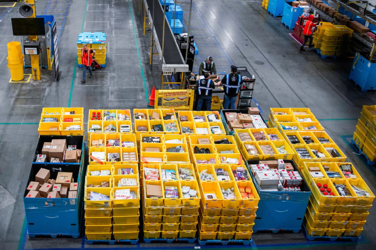 Cyber Monday at the Amazon fulfillment center in Robbinsville Township in New Jersey