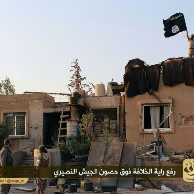 In their heyday in 2014, fighters of the Islamic State group raised the jihadist black flag over army bases and government buildings across large swathes of Syria and Iraq