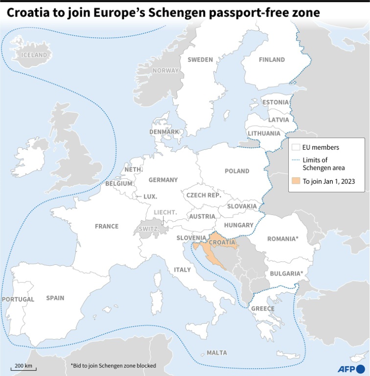 EU Welcomes Croatia Into Schengen Blocks Bulgaria Romania IBTimes UK   Croatia Join Europes Schengen Passport Free Zone 