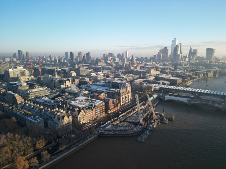 The river Thames seen at sunrise in City of London