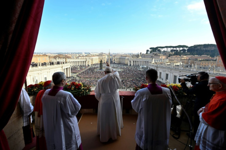 The head of the Catholic Church addressed thousands of people gathered in St Peter's Square