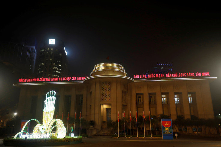 Vietnam's State Bank building is seen in Hanoi