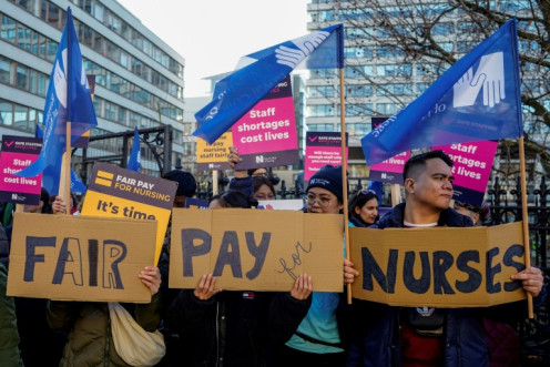 Nurses went on strike for the first time in their union's history last month