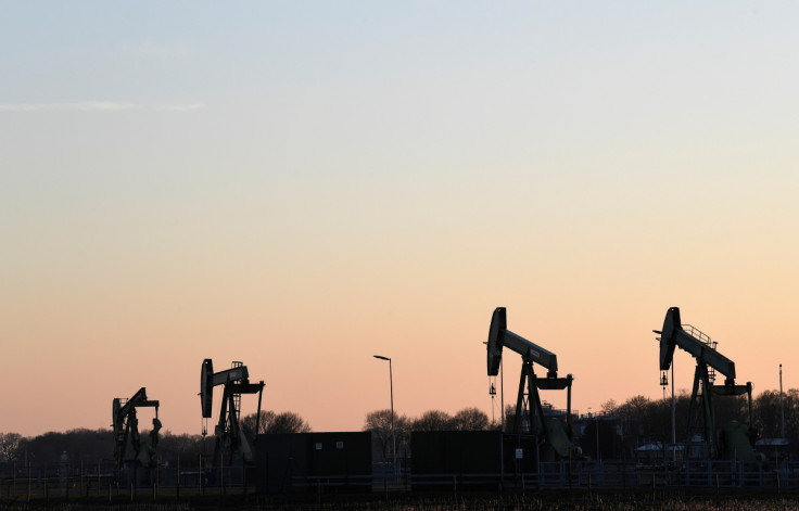 Pump jacks on an oil field in Emlichheim