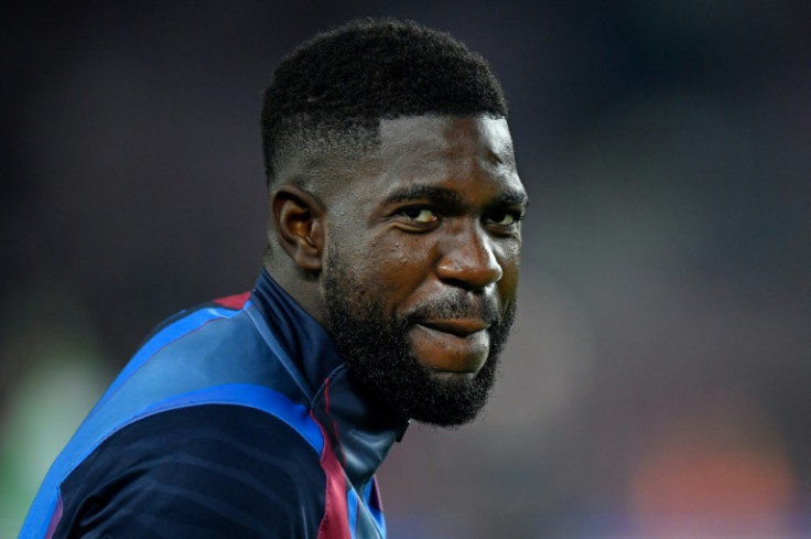 French defender Samuel Umtiti is on loan at Lecce from Barcelona