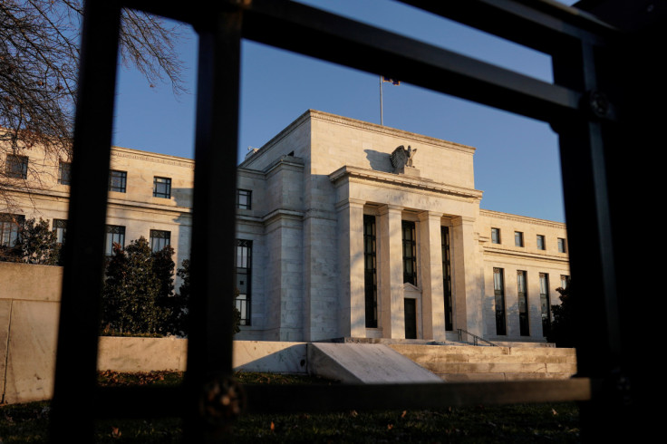 The Federal Reserve building is seen in Washington, DC