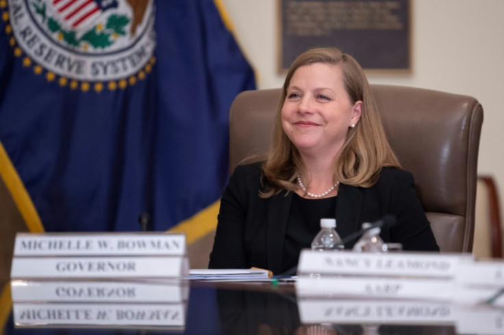 US Federal Reserve Governor Michelle Bowman said she is encouraged by labor market strength and low debt levels among households