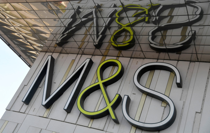 Logo of food and clothes' retailer Marks and Spencer is seen at a branch in London