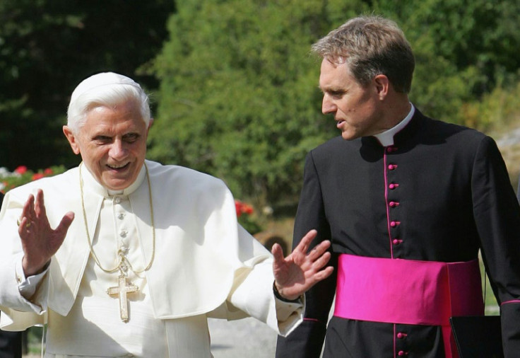 Pope Benedict XVI with Gaenswein in northern Italy in 2006,
