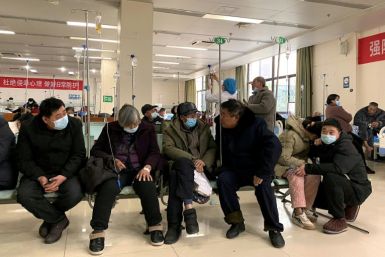 Covid-19 patients being treated at a hospital in Fengyang county in east China's Anhui Province. China's health authorities released on Saturday their first major figures for Covid deaths since loosening restrictions in December