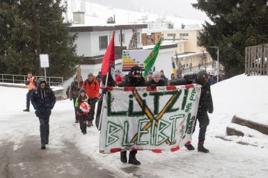 Climate activists protest ahead of the World Economic Forum 2023