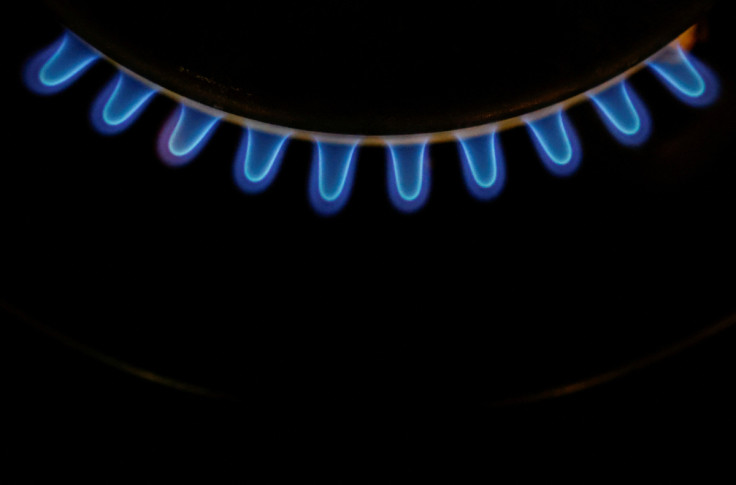 Illustration picture of flames from a gas burner on a cooker in France