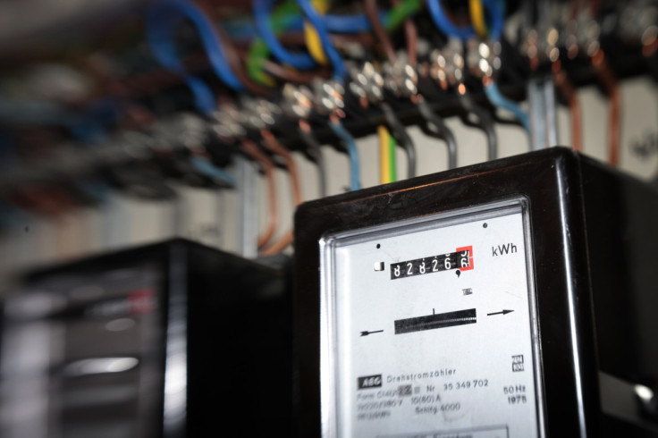 Electricity meters are pictured in the cellar of an apartment building in Hamburg