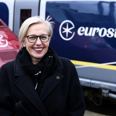 Unveiling a new logo, Eurostar CEO Gwendoline Cazenave said passenger numbers were capped because of the slowness of post-Brexit passport checks