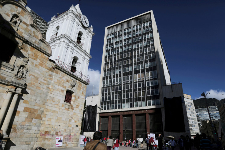 General view of Colombia's central bank in Bogota