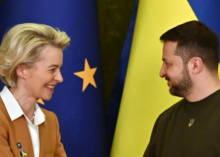 Ukrainian President Volodymyr Zelensky and EU chief Ursula von der Leyen held a joint press conference