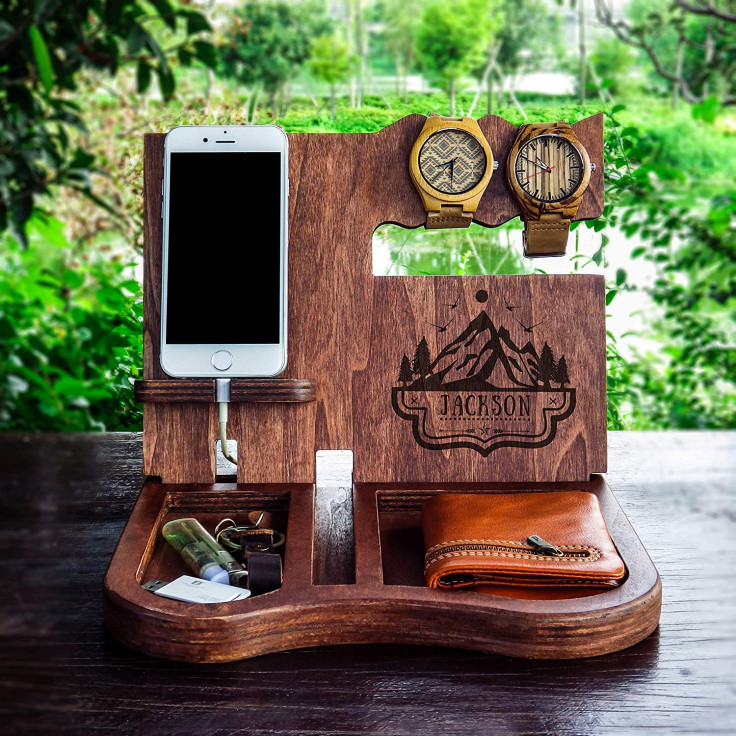 Personalized Wood Valet Stand