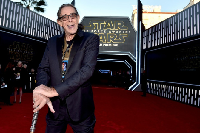 Peter Mayhew at the Hollywood premiere Of 'Star Wars: The Force Awakens' in 2015