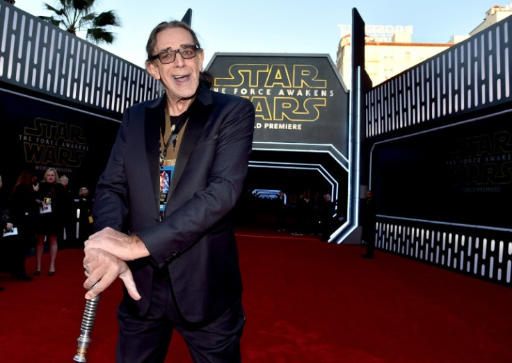 Peter Mayhew at the Hollywood premiere Of 'Star Wars: The Force Awakens' in 2015
