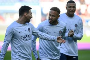 Lionel Messi, Neymar and Kylian Mbappe 