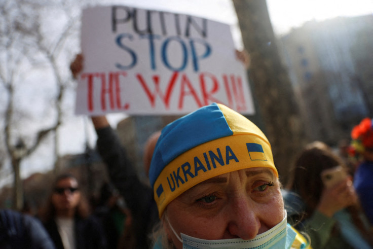 Protest in support of Ukraine, in Barcelona