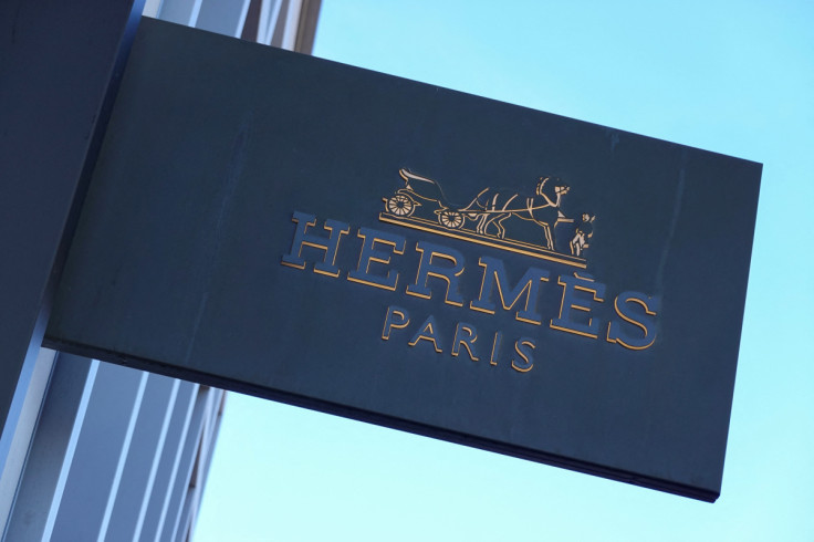 A Hermes store sign is seenat a shopping mall in California