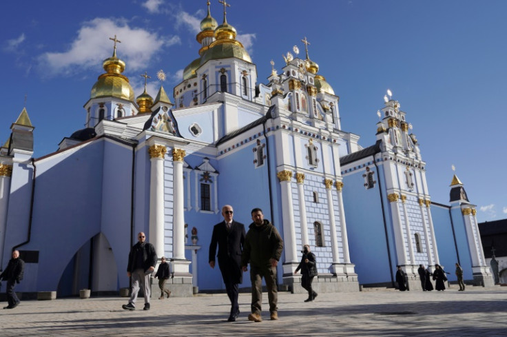 Air raid sirens wailed in Kyiv during US President Joe Biden's surprise visit