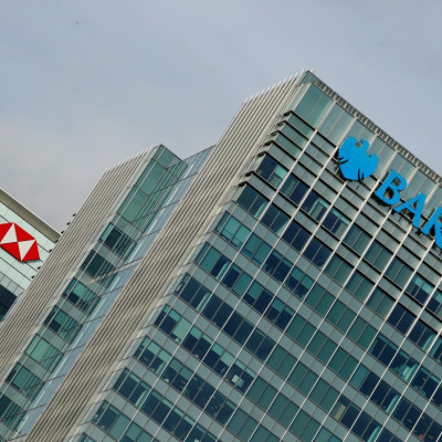 Barclays and HSBC buildings are seen amid the outbreak of the coronavirus disease (COVID-19), in London