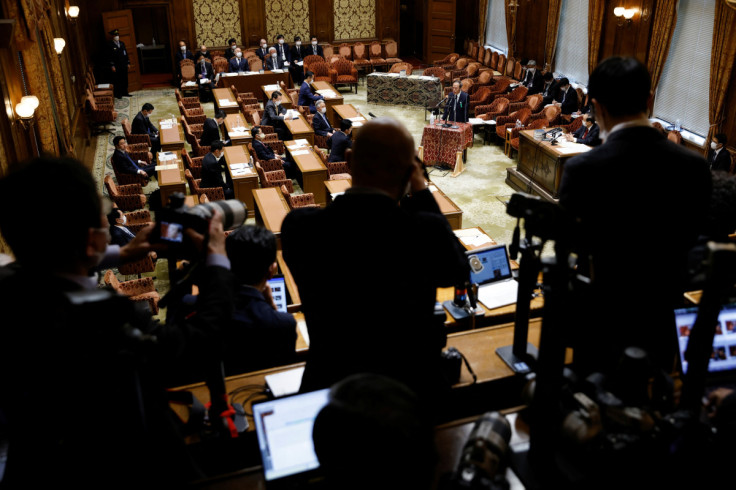 The Japanese government's nominees for the Bank of Japan (BOJ) speak at in the lower house of the parliament in Tokyo