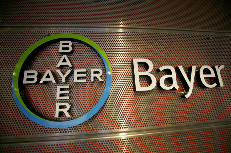Logo of Bayer AG is pictured at the annual results news conference of the German drugmaker in Leverkusen
