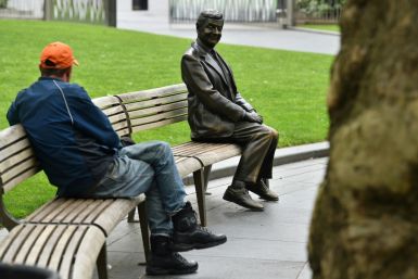 A statue of Rowan Atkinson
