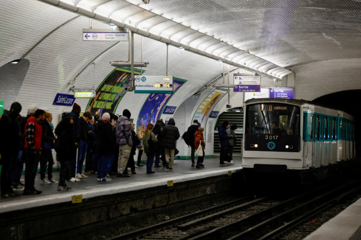 Paris' Metro on the eve of a strike against the pension reform