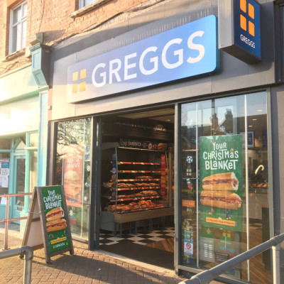 General view of Greggs store in South Woodford, in London
