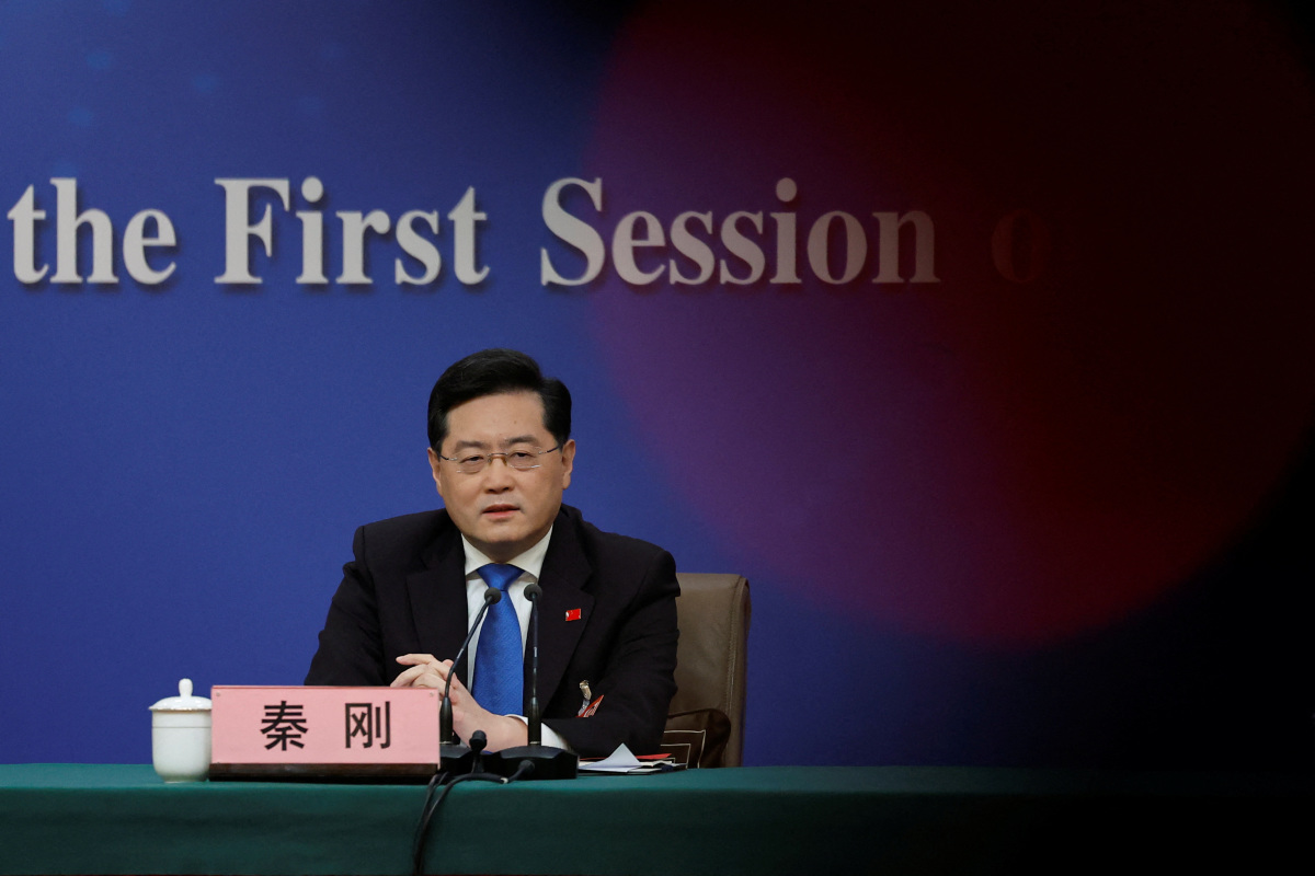 Chinese Foreign Minister Missing For 3 Weeks Amid Affair Scandal   Chinese Foreign Minister Qin Gang News Conference Beijing 