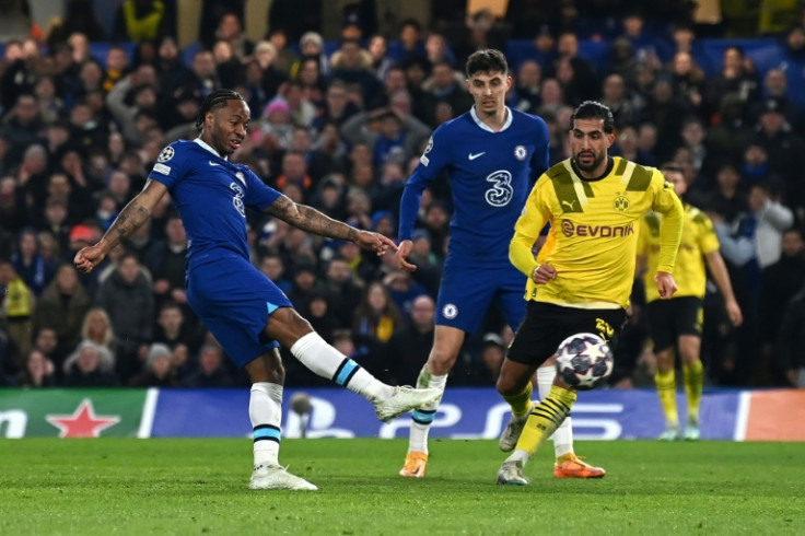 Raheem Sterling (left)  opened the scoring for Chelsea