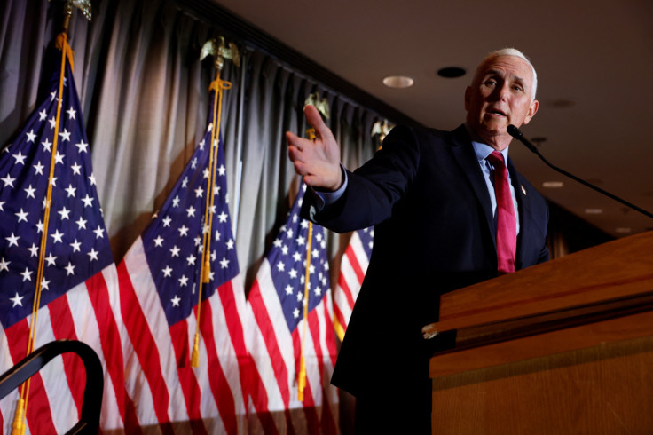 U.S. former Vice President Pence delivers remarks in Washington