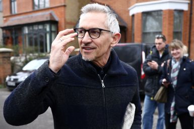 Former British football player and BBC presenter Gary Lineker walks outsside his home in London