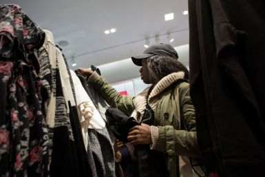 A woman shops at H&M on Thanksgiving Day in New York