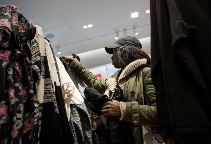 A woman shops at H&M on Thanksgiving Day in New York